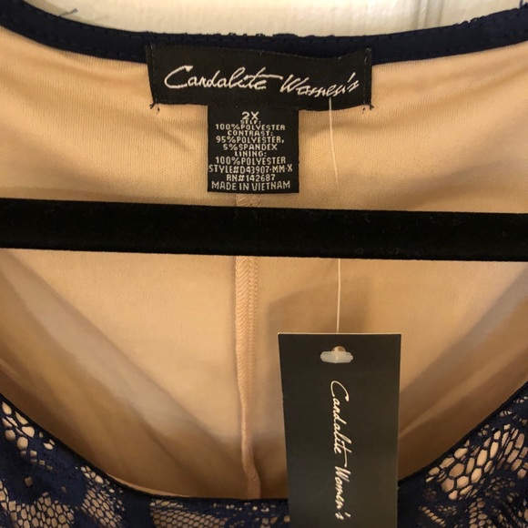 NWT Navy lace dress. sz2X - Picture 5 of 5